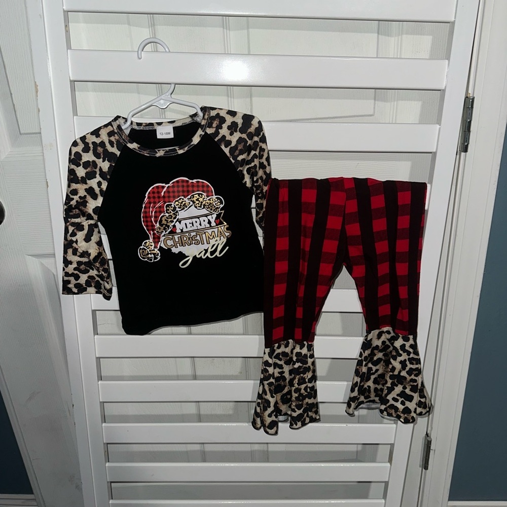 baby girl 2 piece christmas outfit